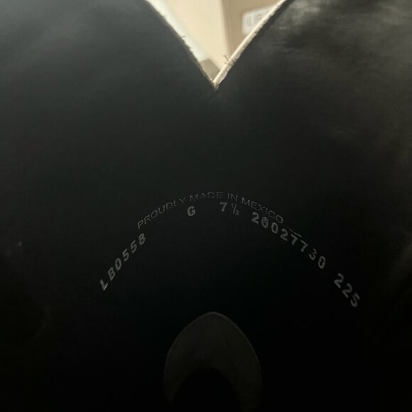 Lane Emma Jane Women’s Cream Western Boots Size 7.5 Tall Snip Toe Cowboy Pull On - Picture 9 of 11